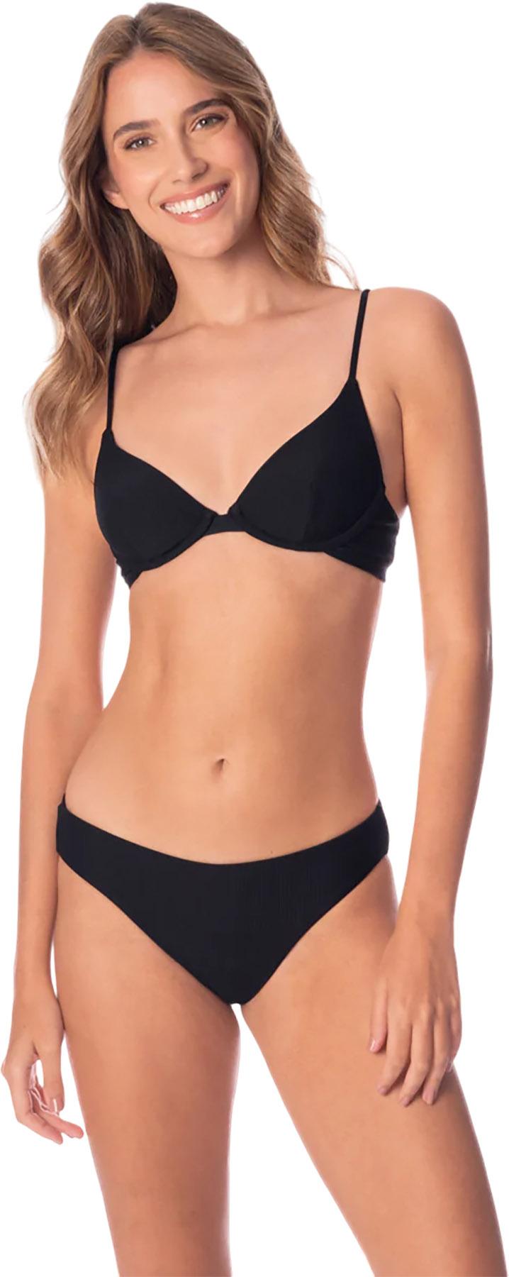 Product image for Sublimity Jade Black Regular Rise Classic Bikini Bottom - Women's