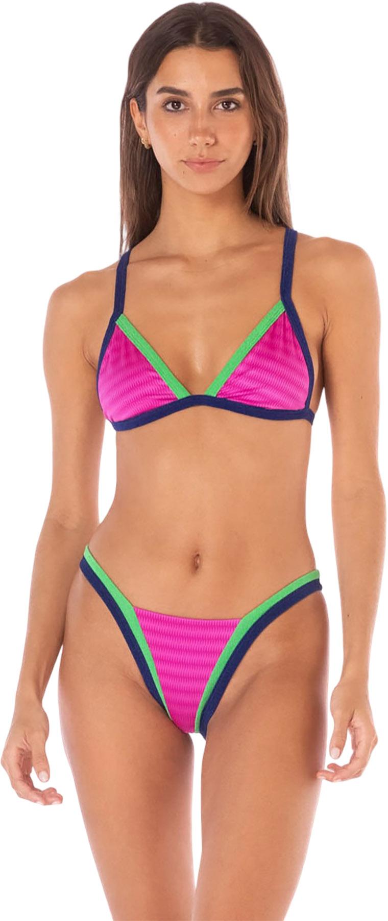 Product gallery image number 4 for product Trinity Deep Pink Regular Rise V Front Bikini Bottom - Women's