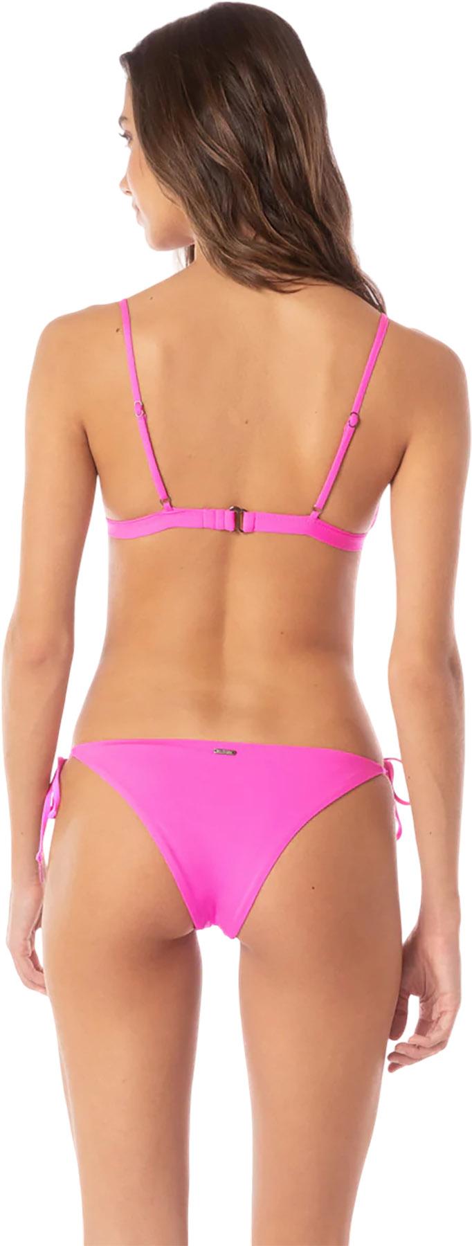 Product gallery image number 2 for product Sunning Poppy Pink Low Rise Tie Side Bikini Bottom - Women's
