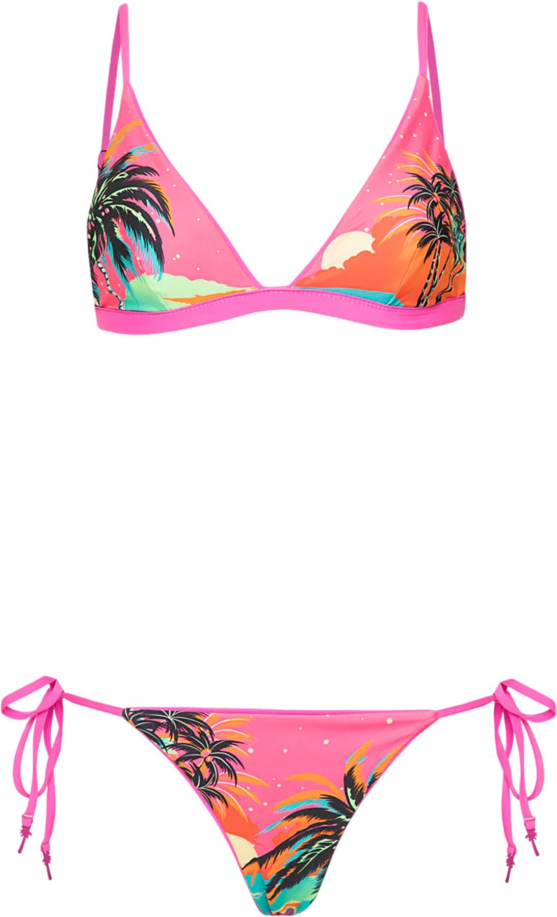 Product image for Sunning Poppy Pink Low Rise Tie Side Bikini Bottom - Women's