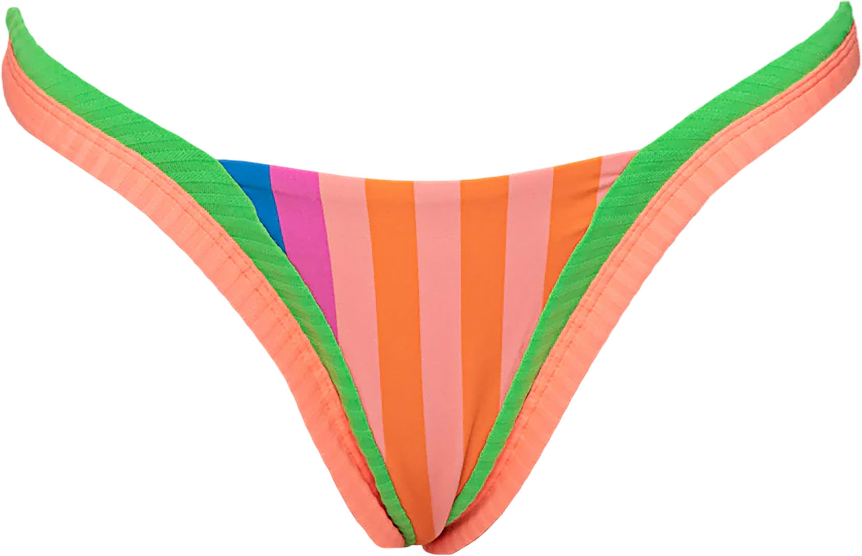 Product gallery image number 3 for product Trinity Striped Mule Regular Rise V Front Bikini Bottom - Women's