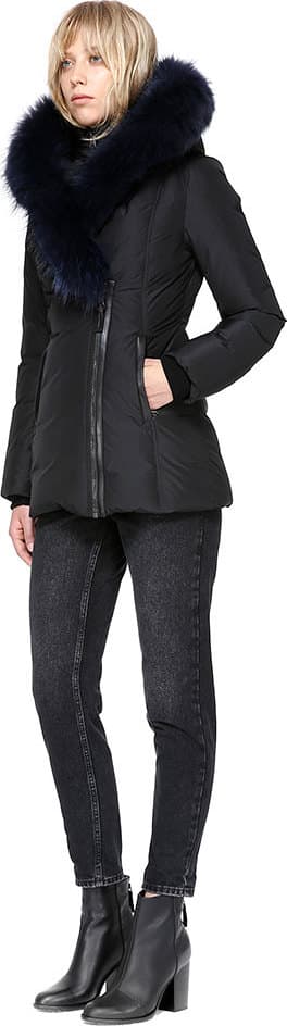 Product gallery image number 3 for product Adali Down Jacket with Natural Fur Signature Mackage Collar - Women's