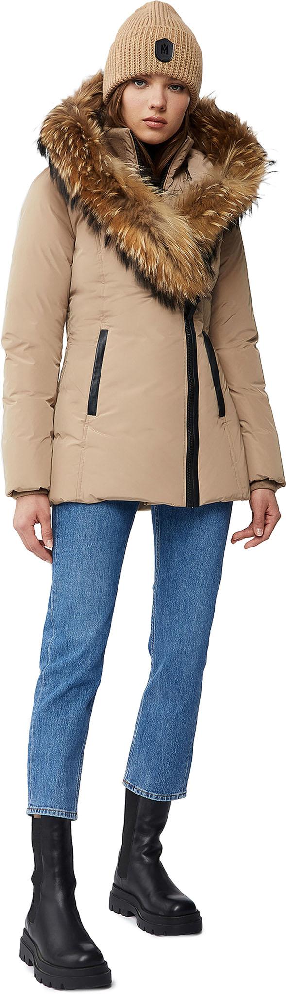 Image de produit pour Manteau Adali en duvet à col signature Mackage en fourrure naturelle - Femme