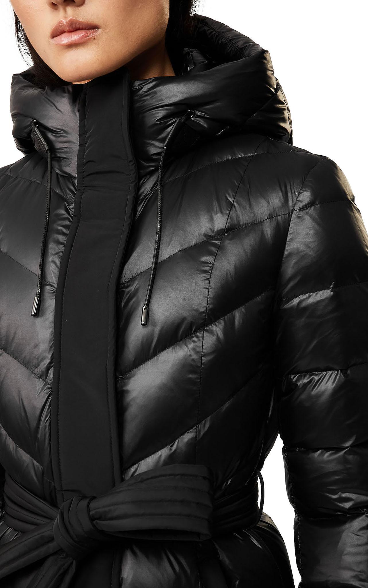 Product gallery image number 7 for product Calina Maxi Lightweight Down Coat with Sash Belt - Women's