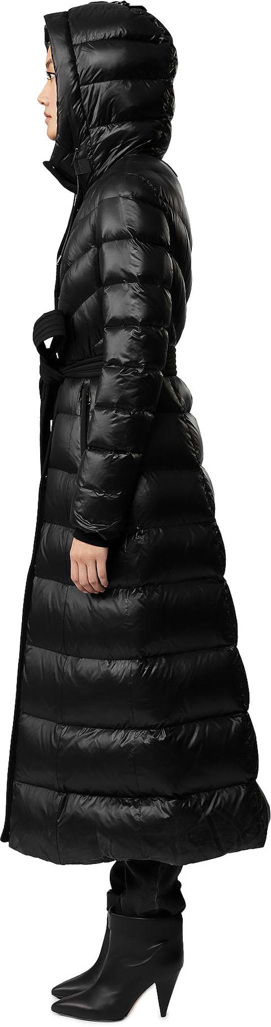 Product gallery image number 3 for product Calina Maxi Lightweight Down Coat with Sash Belt - Women's