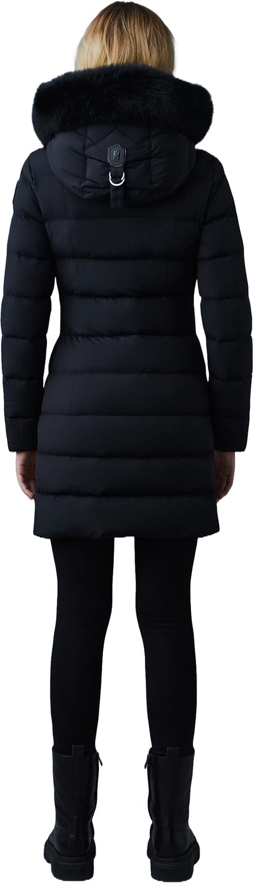 Product gallery image number 2 for product Calla Agile-360 Stretch Light Down Coat With Blue Fox Fur Collar - Women's