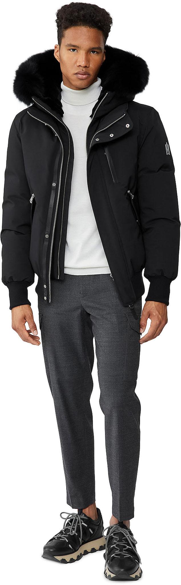 Product gallery image number 2 for product Dixon 2-in-1 Down Bomber with Hooded Bib and Blue Fox Fur - Men's