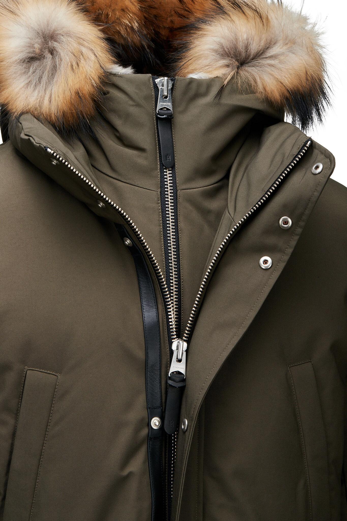 Product gallery image number 4 for product Edward 2-in-1 Down Parka with Hooded Bib and Natural Fur - Men's