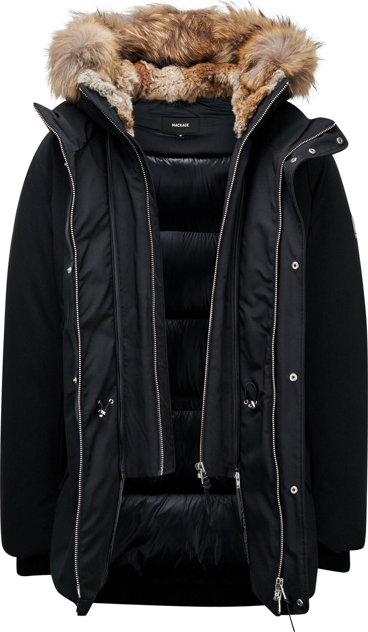 Product gallery image number 6 for product Edward 2-in-1 Down Parka with Hooded Bib and Natural Fur - Men's