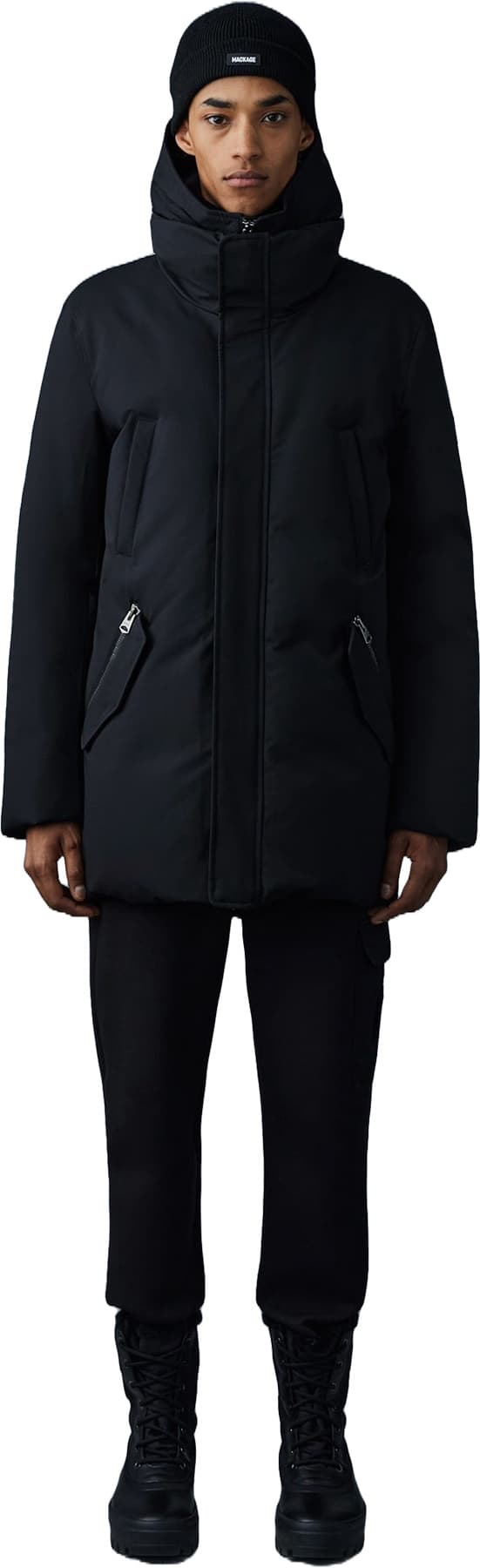 Product gallery image number 4 for product Edward 2-In-1 Down Coat With Removable Hooded Bib - Men's