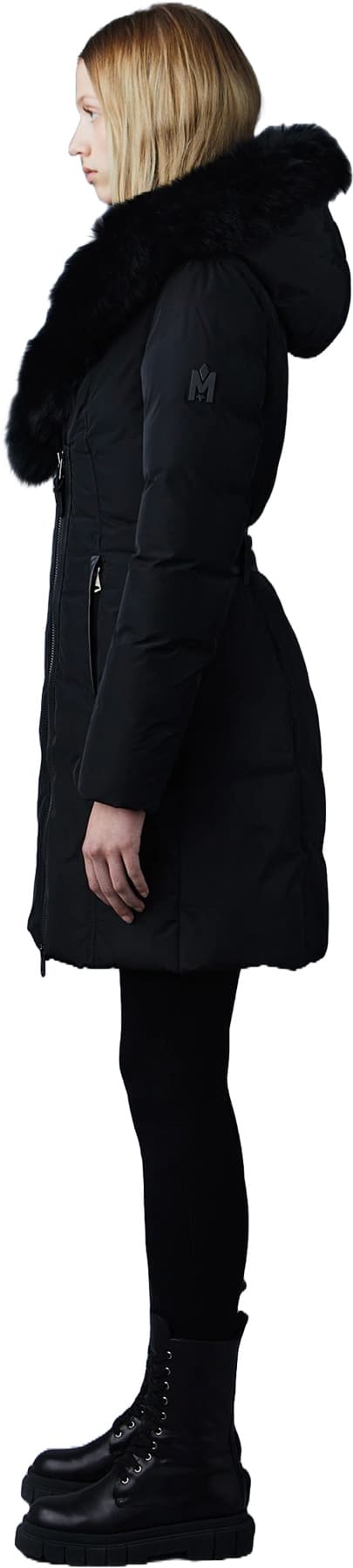 Numéro de l'image de la galerie de produits 4 pour le produit KAY Manteau en duvet avec col signature Mackage en fourrure de renard bleue - Femme