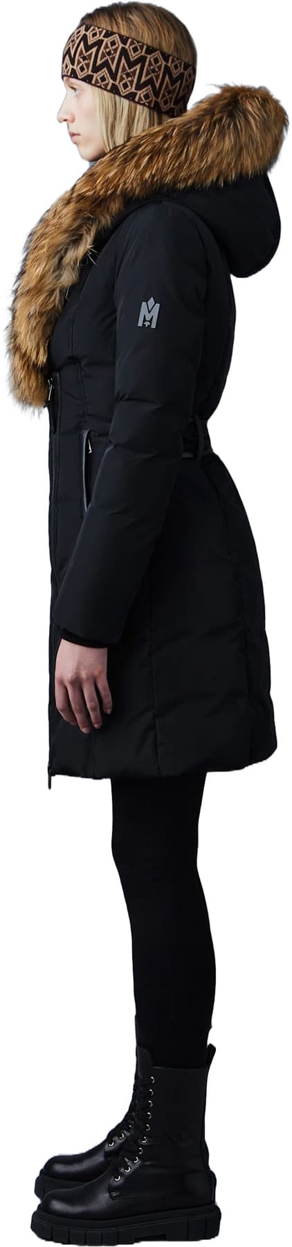 Product gallery image number 6 for product Kay Down Coat With Natural Fur Signature Mackage Collar - Women's