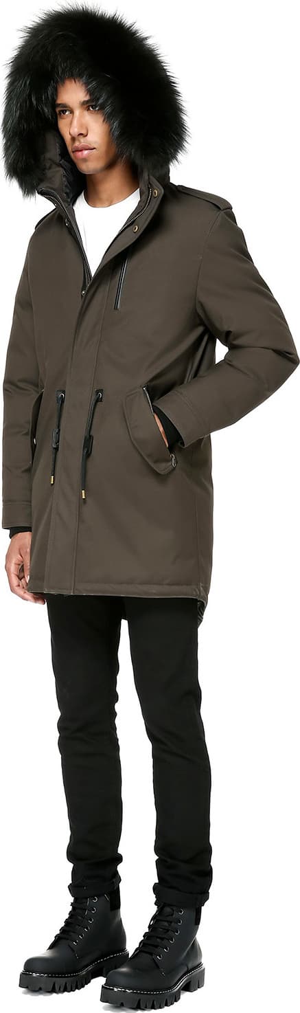 Product gallery image number 3 for product Moritz-D Fur Hood Twill Parka - Men's