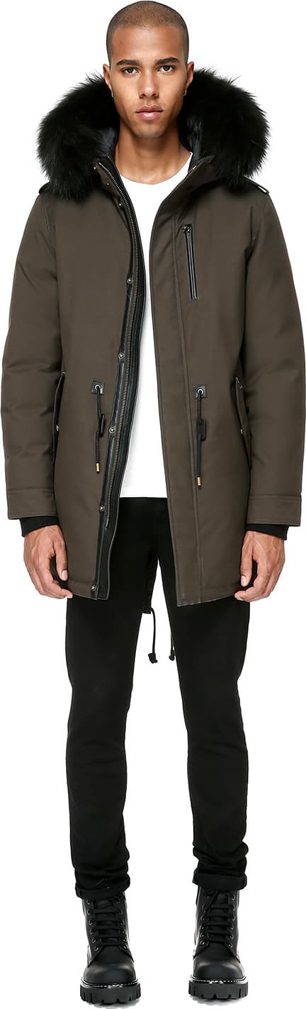 Product gallery image number 4 for product Moritz-D Fur Hood Twill Parka - Men's