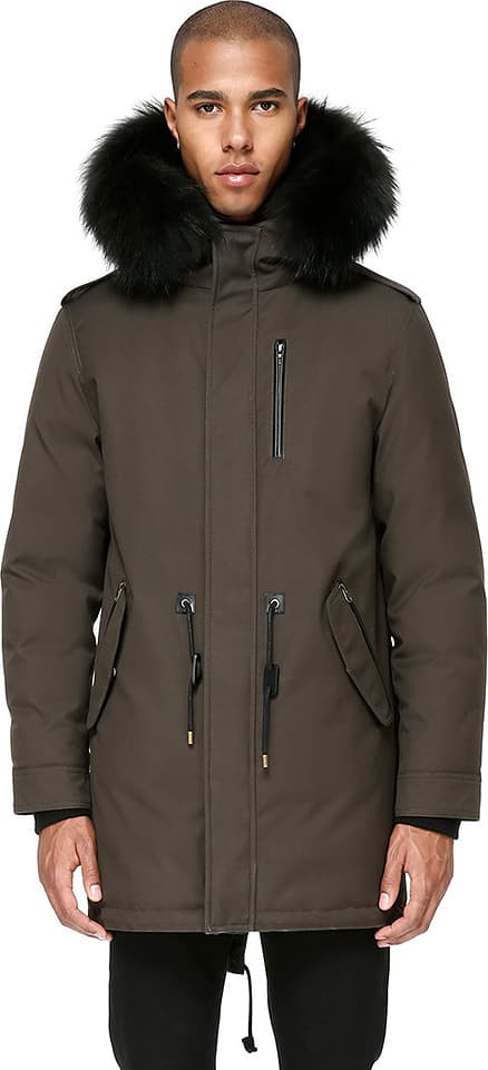 Product gallery image number 1 for product Moritz-D Fur Hood Twill Parka - Men's