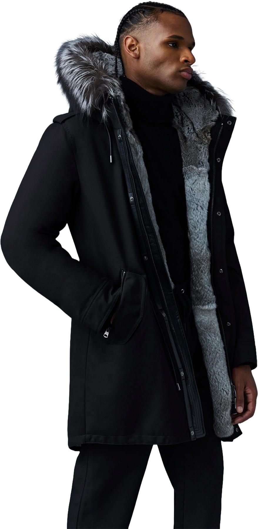Product gallery image number 3 for product Moritz Rabbit Fur-Lined Twill Parka With Removable Silver Fox Fur Trim - Men's