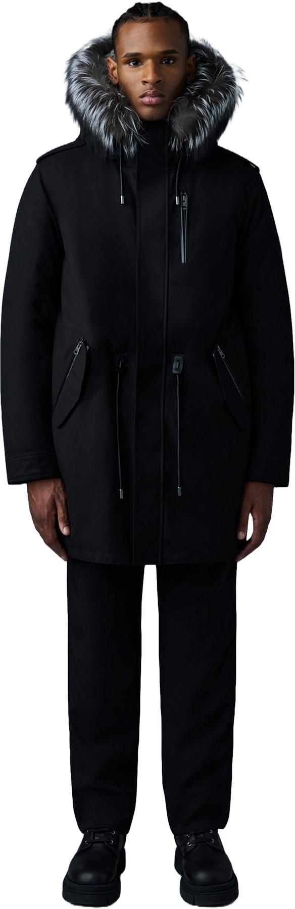 Product gallery image number 5 for product Moritz Rabbit Fur-Lined Twill Parka With Removable Silver Fox Fur Trim - Men's