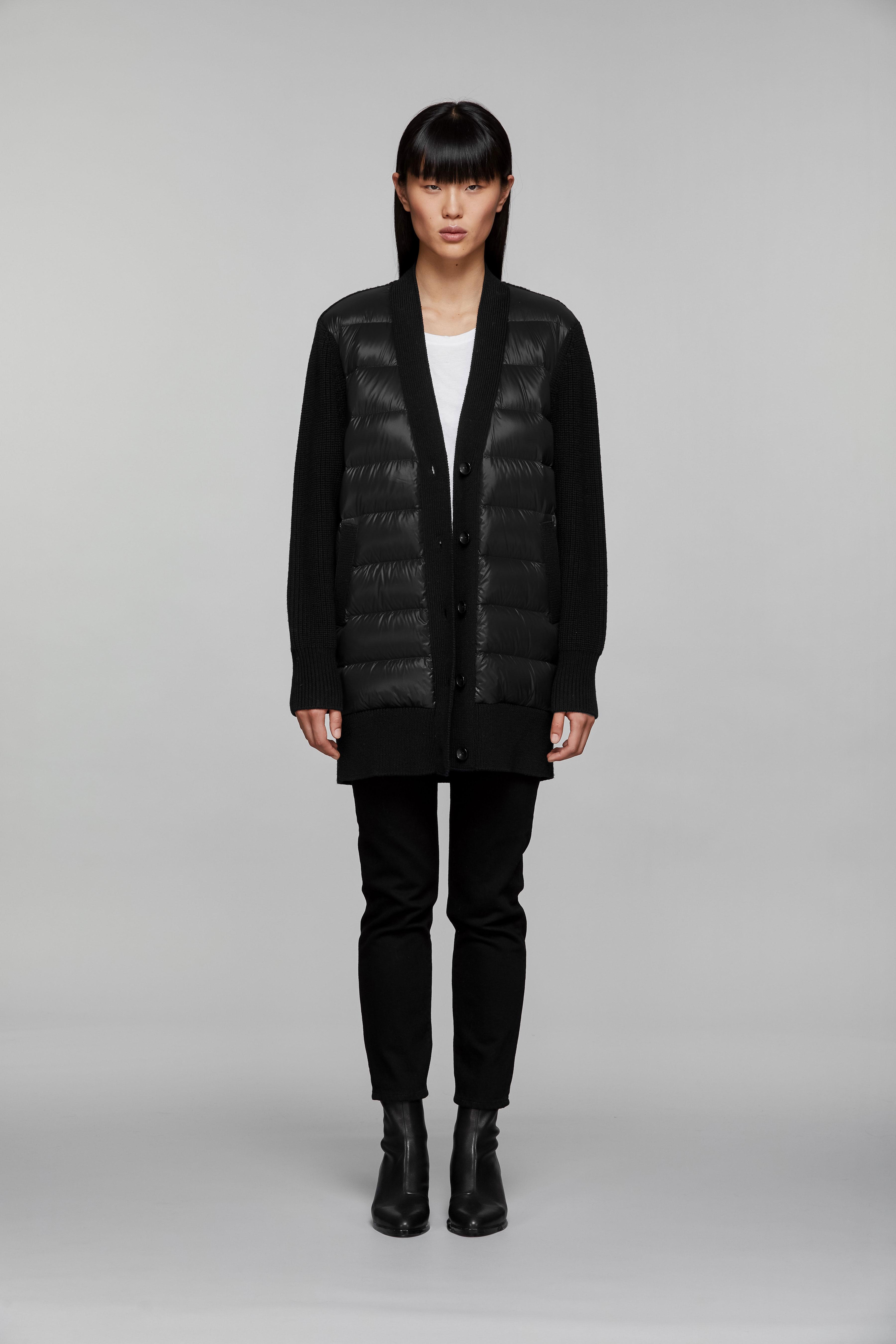 Numéro de l'image de la galerie de produits 2 pour le produit Veste cardigan en duvet avec laine mérinos - Femme