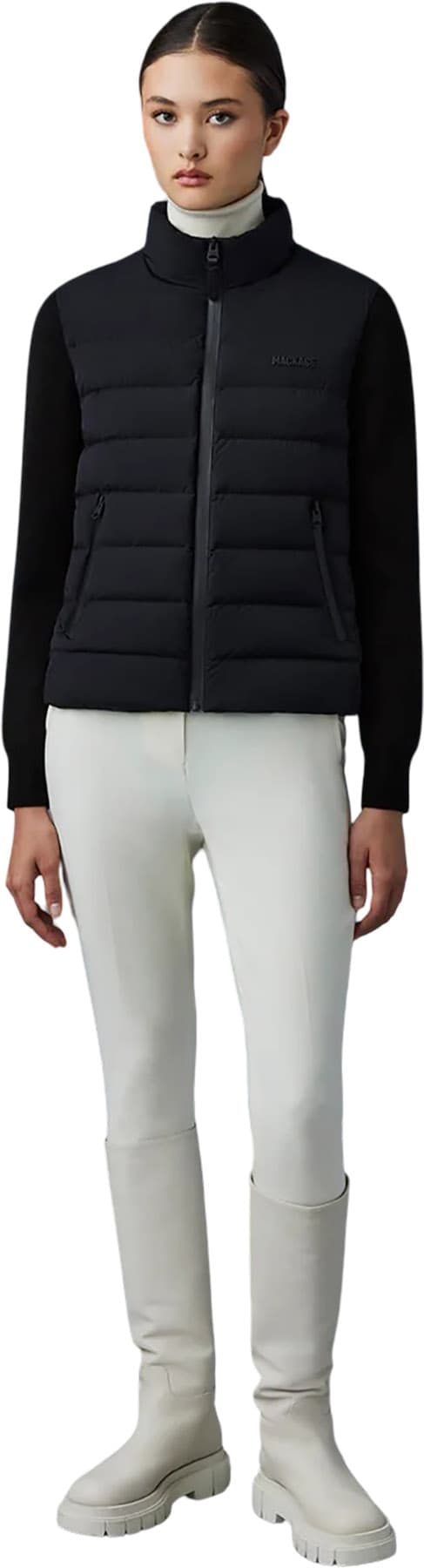 Product gallery image number 2 for product Manteau duvet leger en materiaux mixtes Oceane-Cityz - Femme