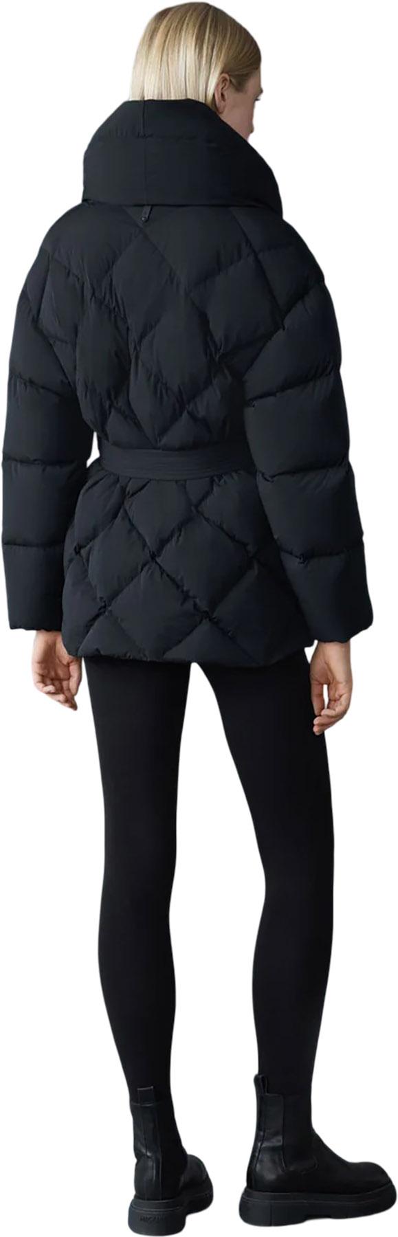 Product gallery image number 3 for product Olive Down Belted Jacket with Shawl Collar - Women's