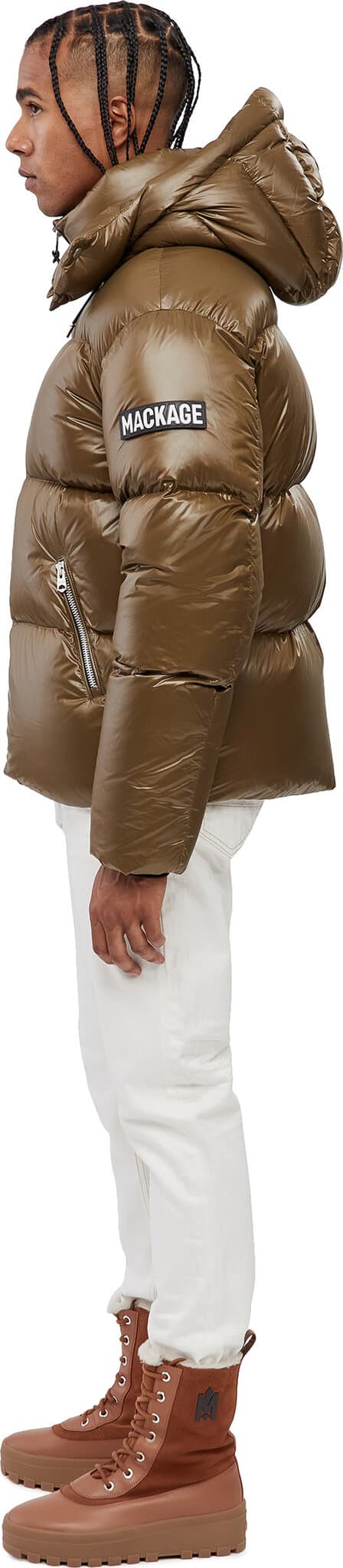 Product gallery image number 4 for product Kent Lustrous Light Down Jacket with Hood - Men’s