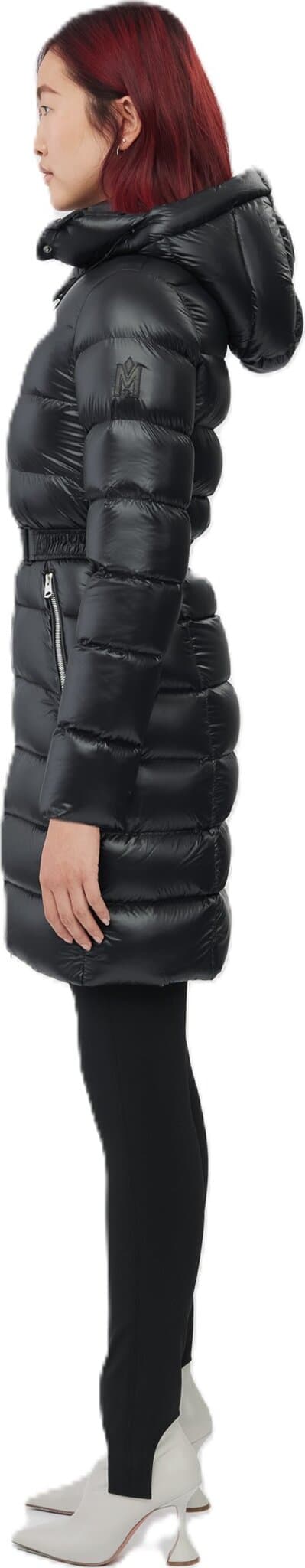 Product gallery image number 3 for product VALERY lustrous light down coat with hood - Women's