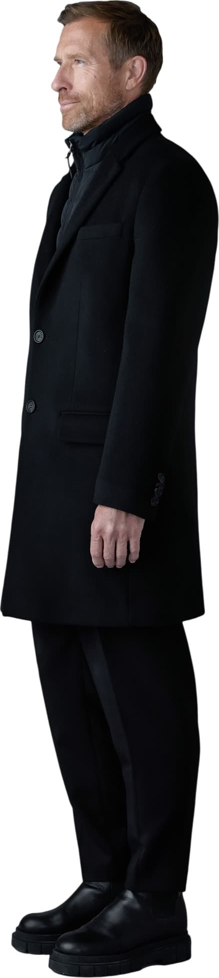 Product gallery image number 2 for product SKAI-SLBZ 3-in-1 Wool Coat with Removable Down Liner - Men's