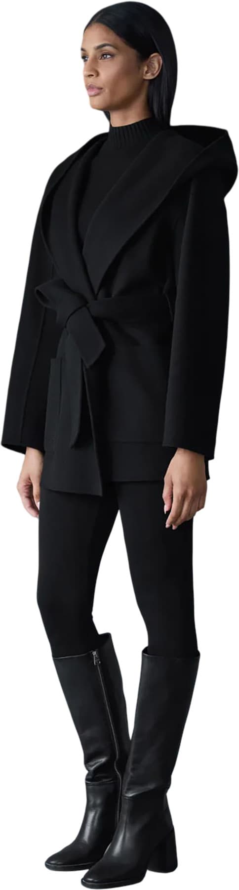 Product gallery image number 7 for product Paya Wool Wrap Coat with Sash Belt - Women's