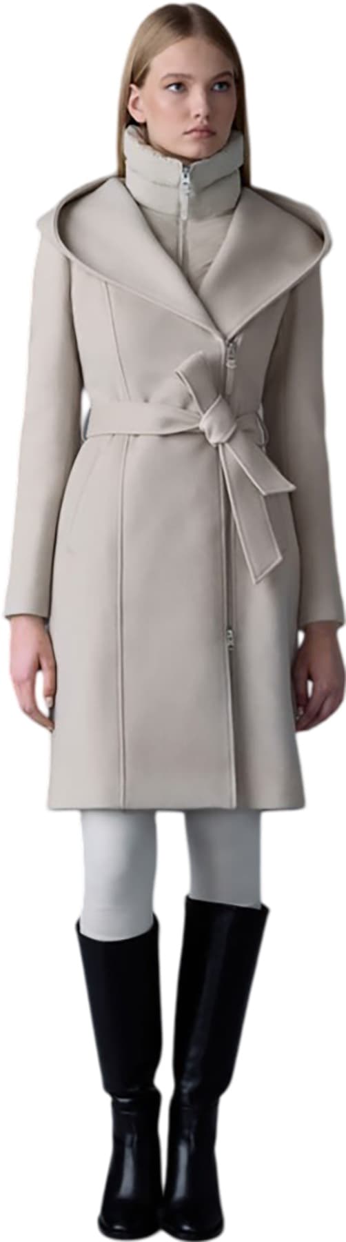 Product gallery image number 2 for product Shia-SLB 2-in-1 Double-Face Wool Coat with Removable Bib - Women's