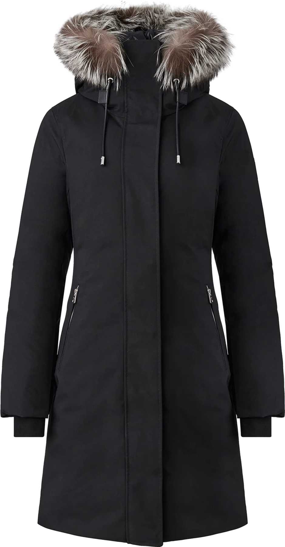 Product image for Shiloh 2-in-1 Fitted Down Coat with Removable Bib and Silver Fox Fur - Women's