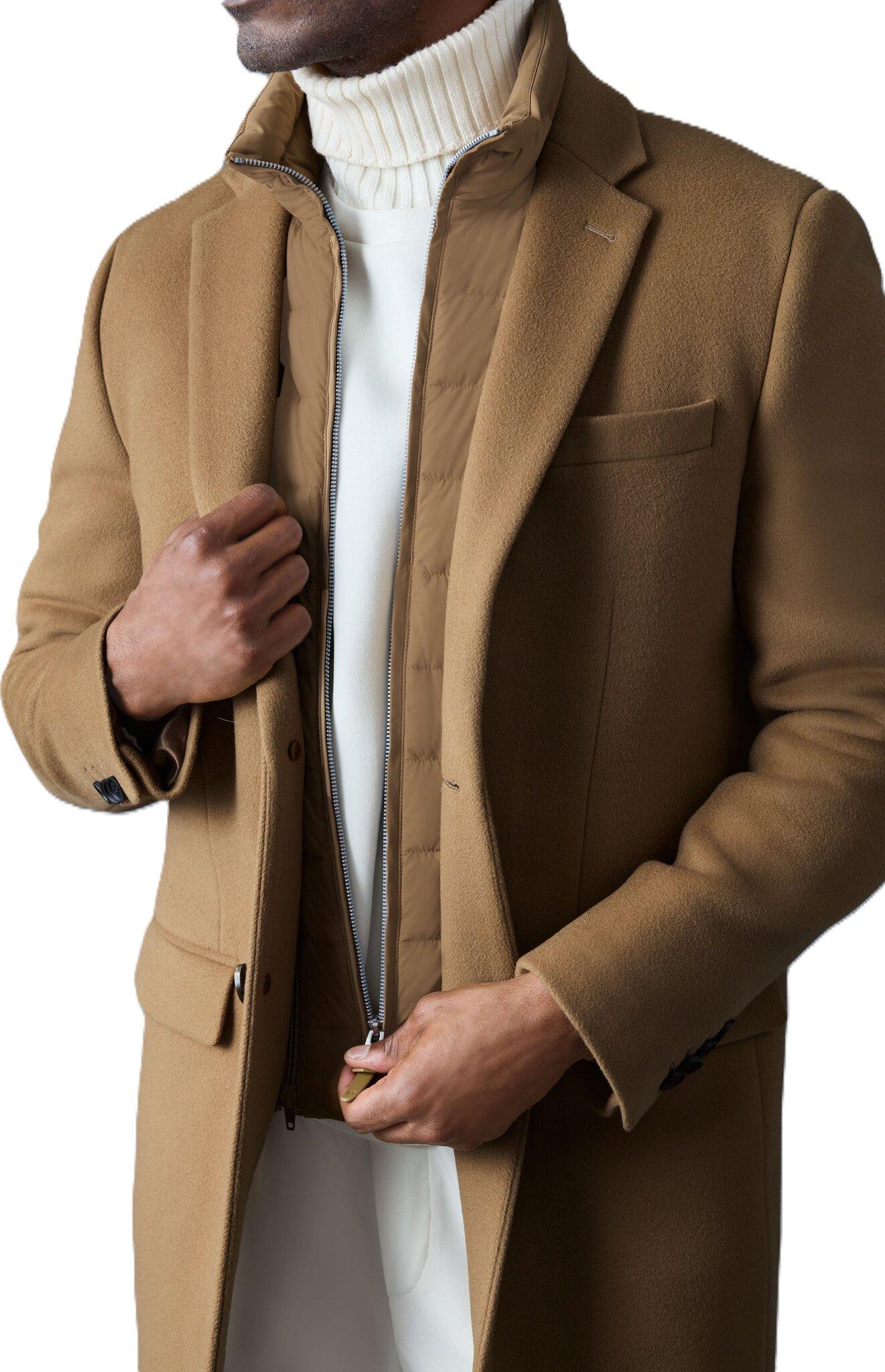 Product gallery image number 3 for product Manteau en laine 3-en-1 avec doublure de duvet amovible Skai-SLB - Homme