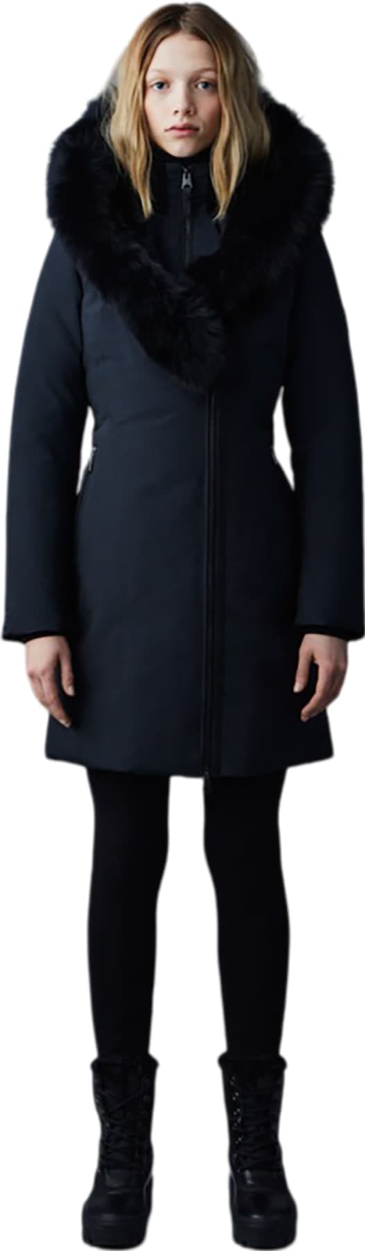 Product gallery image number 4 for product Trish-BX Powder Touch Down Coat with Fox Fur Collar - Women's