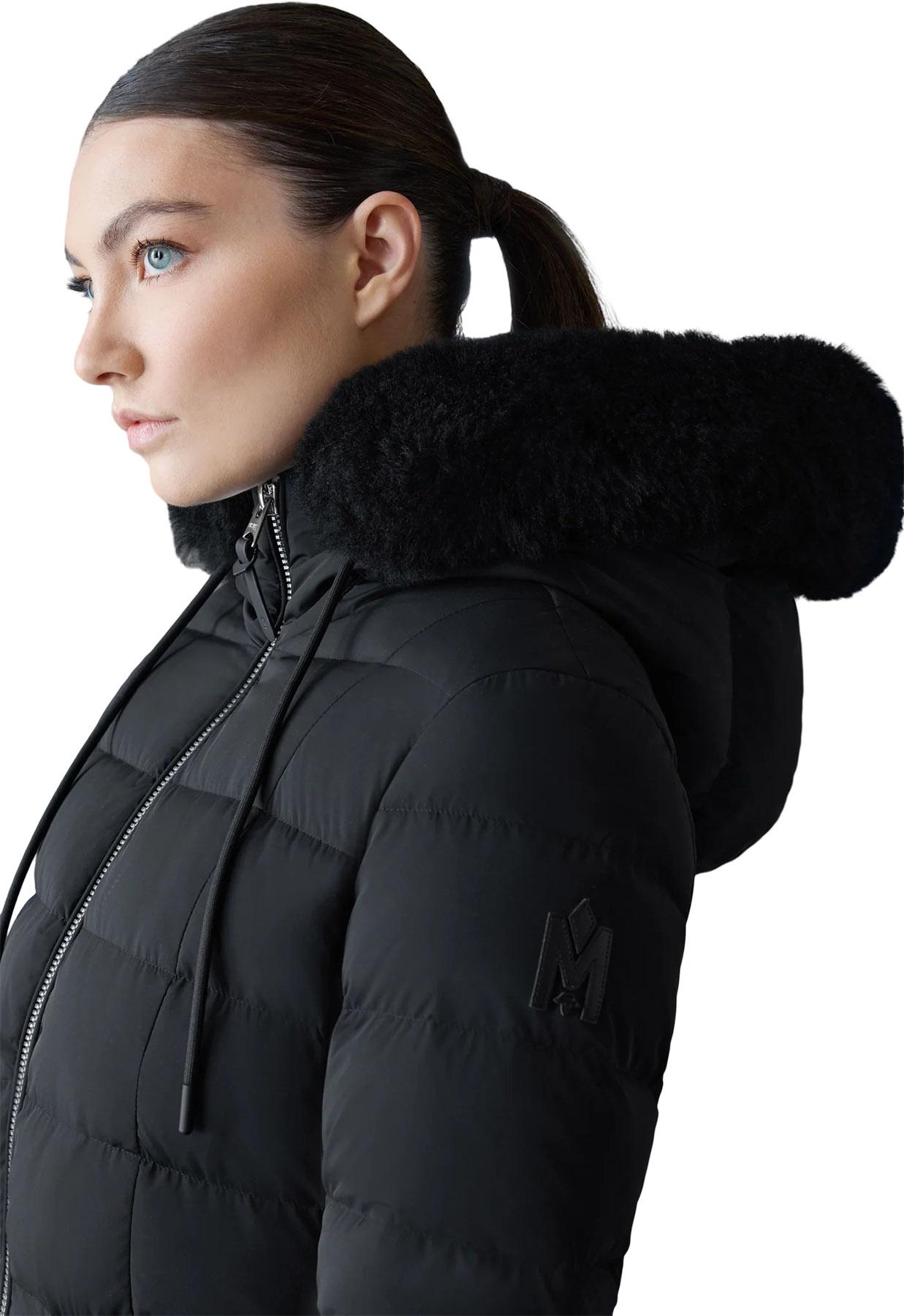 Product gallery image number 7 for product Xena-SH Diamond Quilted Down Coat with Fur Hood - Women's