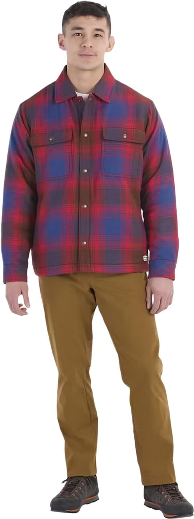Numéro de l'image de la galerie de produits 3 pour le produit Manteau-chemise en flanelle épaisse doublée sherpa Ridgefield - Homme