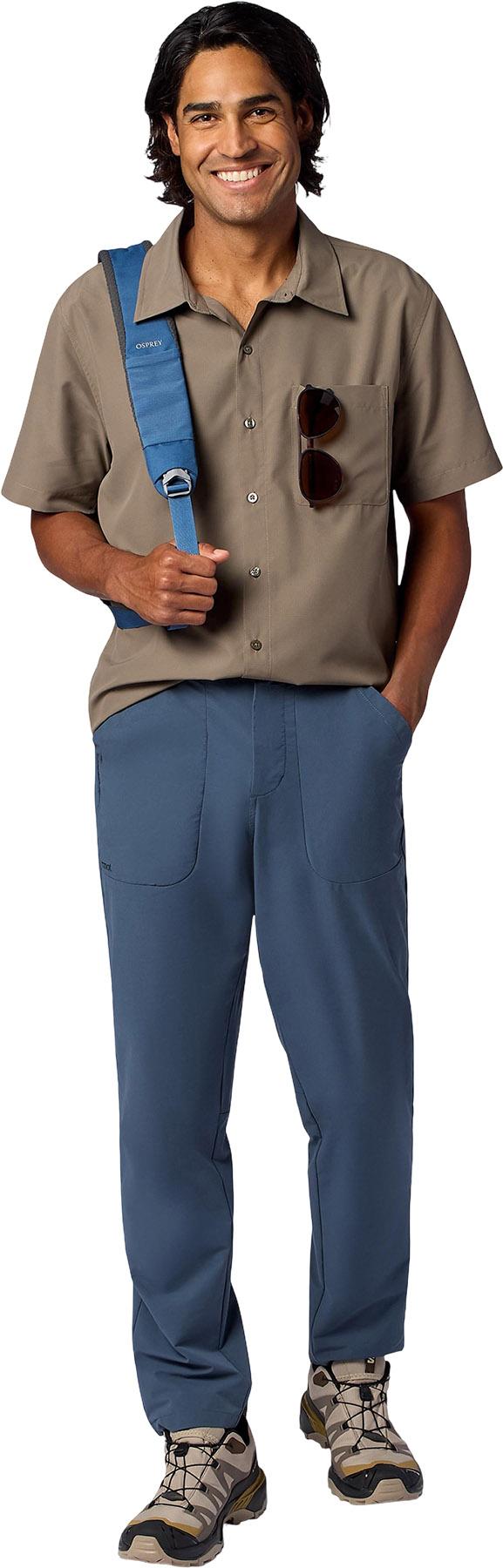Product gallery image number 2 for product AirExchange UPF 40 Novelty Short Sleeve Collared Hiking Shirt - Men's