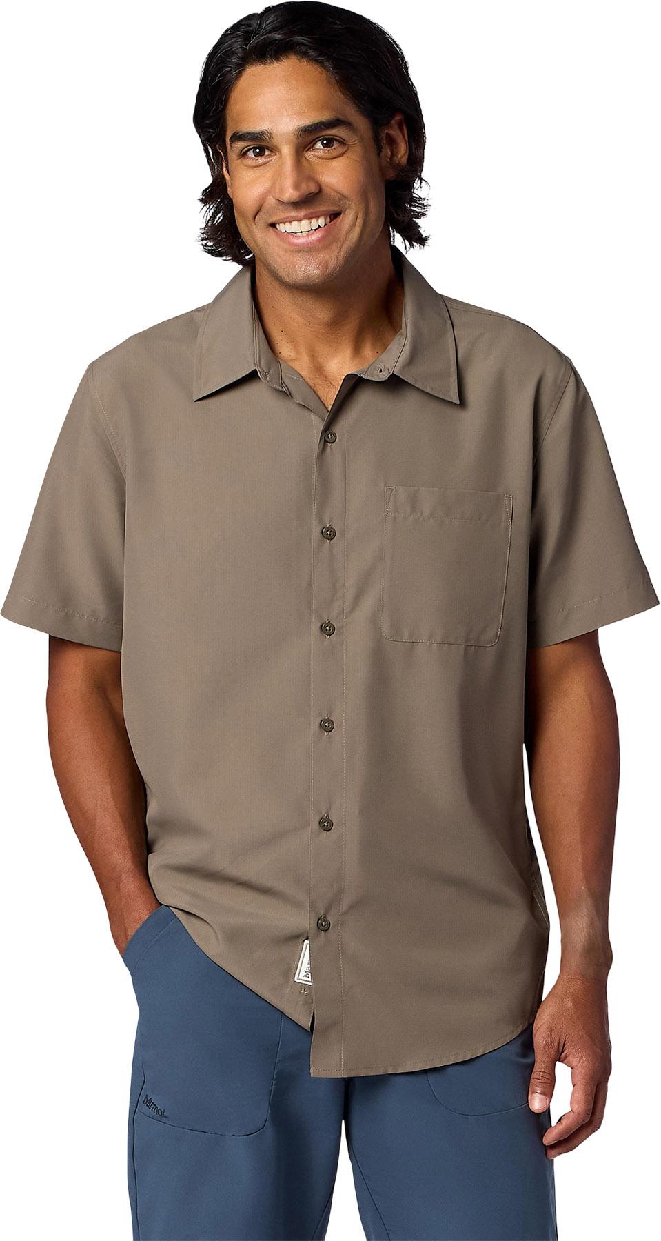 Product image for Chemise de randonnée à manches courtes et col classique AirExchange avec FPRUV 40 Novelty - Homme