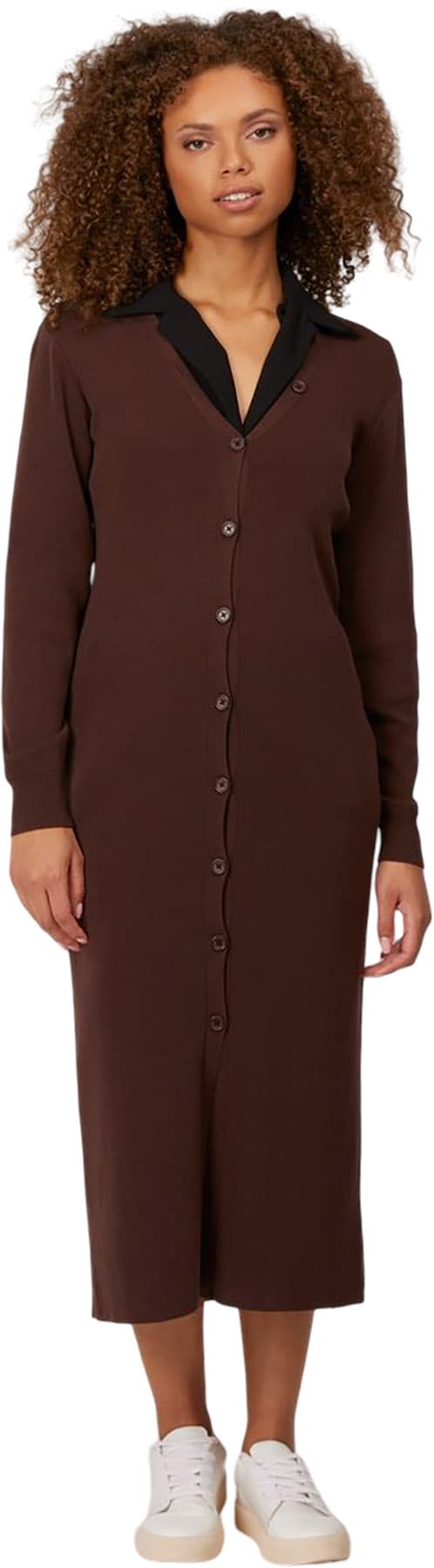 Numéro de l'image de la galerie de produits 2 pour le produit Cardigan long à manches longues et boutonné Franek - Femme