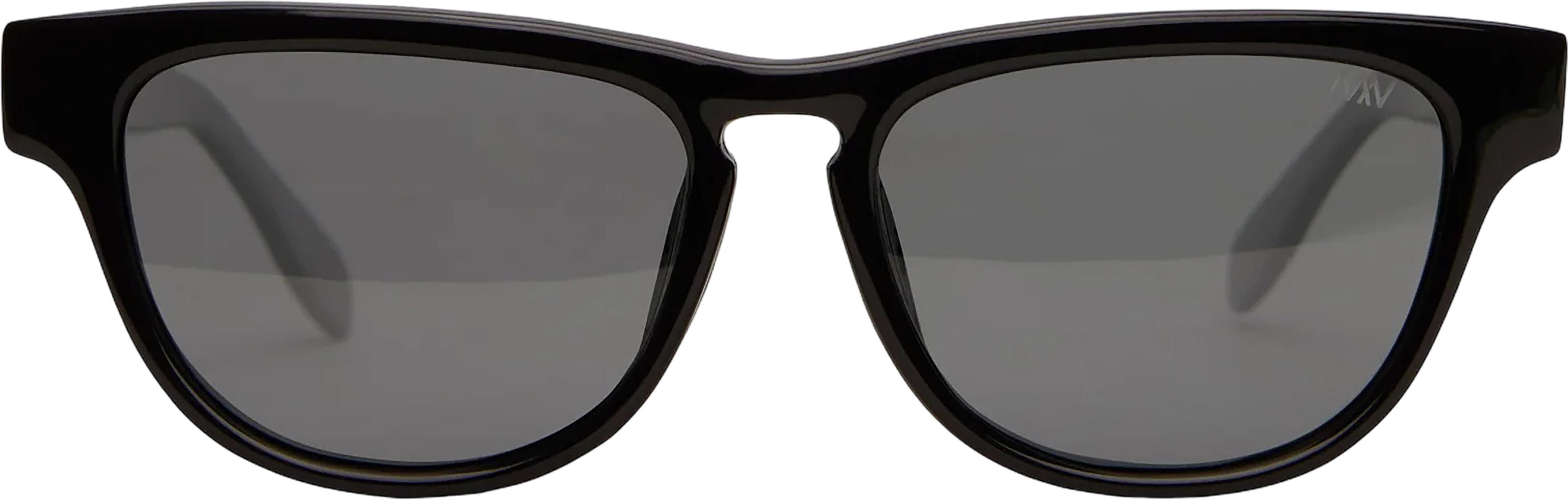 Product gallery image number 4 for product Maxi Black Wayfarer Sunglasses - Women's