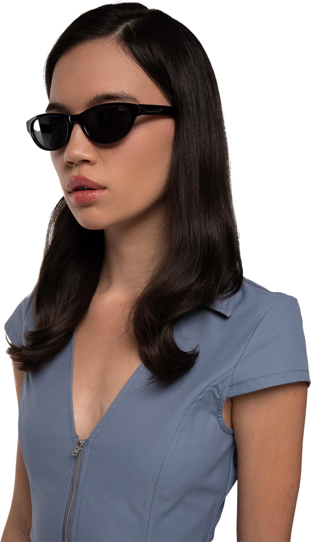 Product gallery image number 5 for product Sumer Black Cat-Eye Sunglasses - Women's