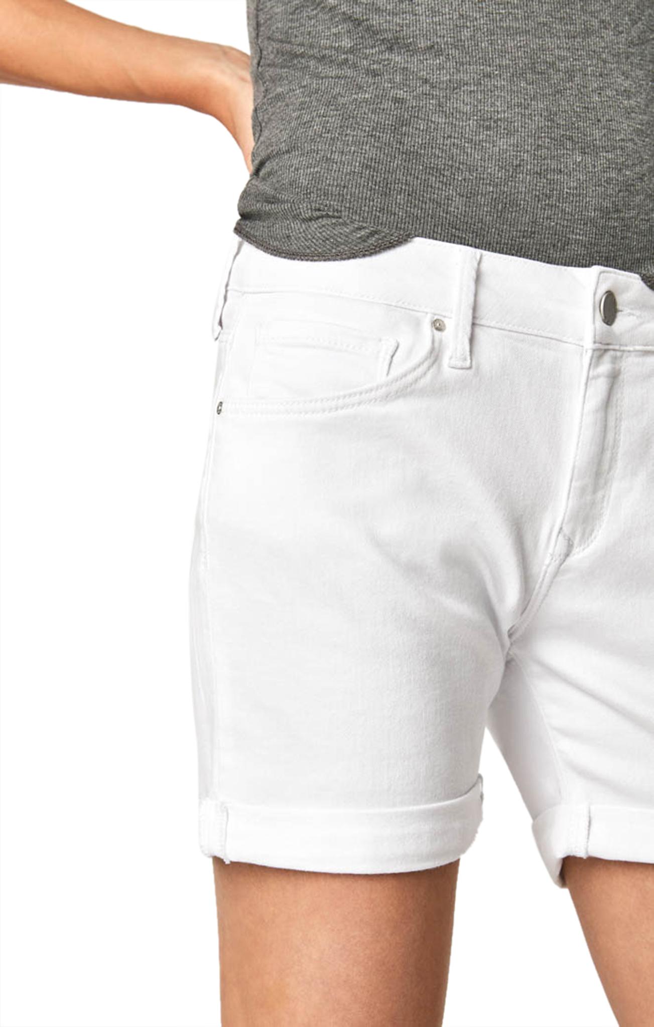 Product gallery image number 3 for product Pixie Cuffed Mid Rise Denim Boyfriend Shorts - Women's