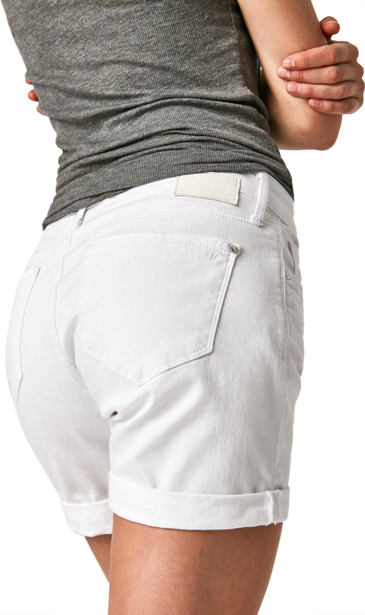 Product gallery image number 4 for product Pixie Cuffed Mid Rise Denim Boyfriend Shorts - Women's