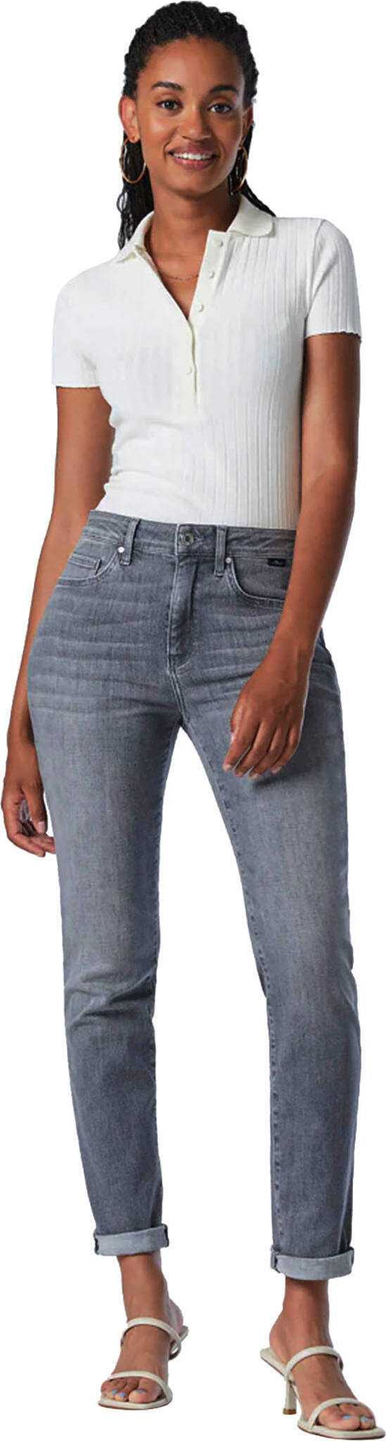 Image de produit pour Pantalon Kathleen Mid Grey Feather Blue - Femme