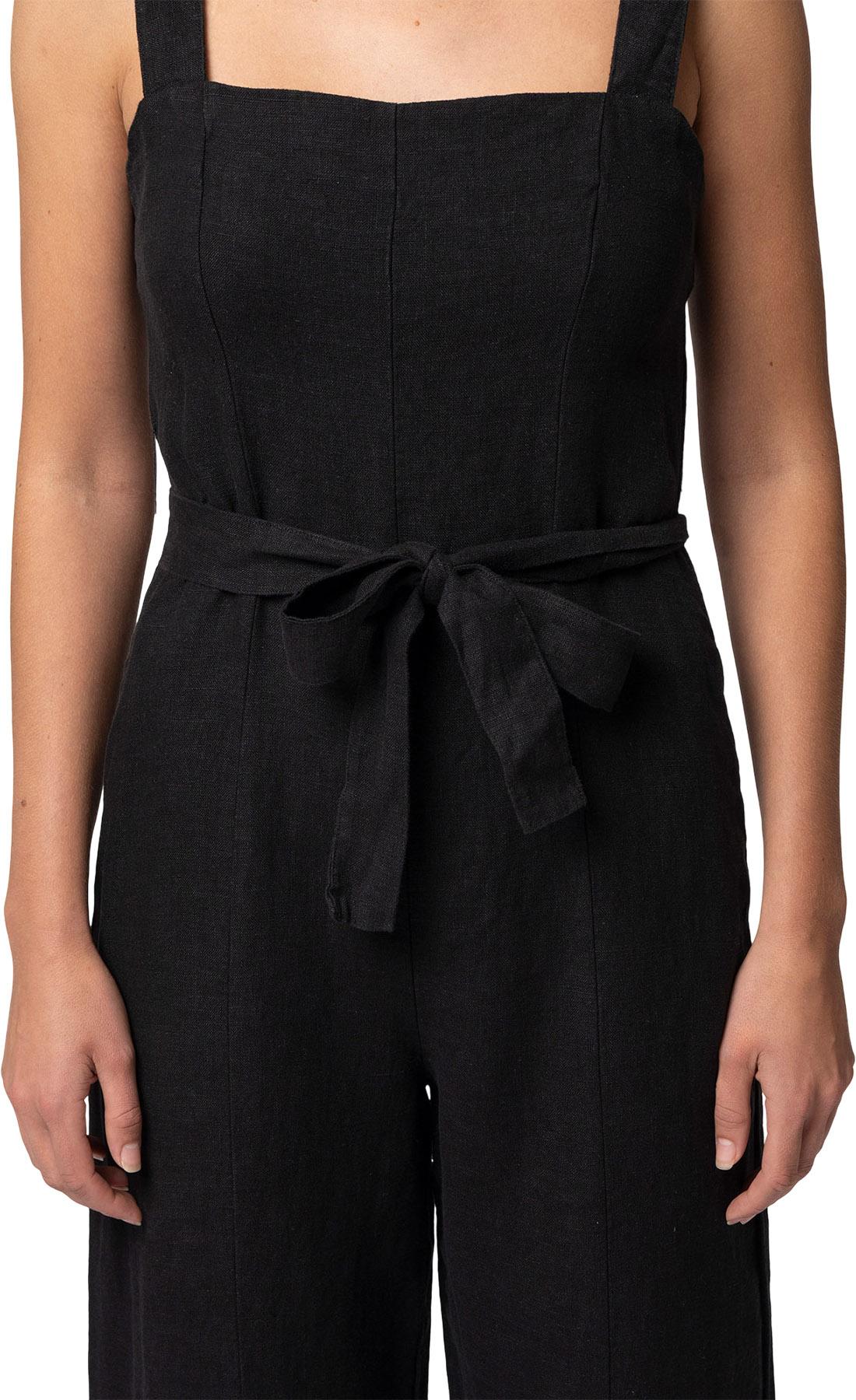 Product gallery image number 2 for product Linen Tie-Waist Wide Leg Jumpsuit - Women's