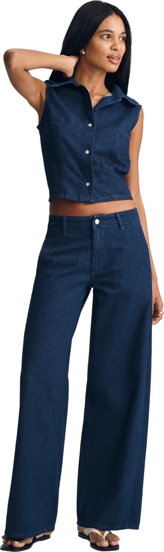 Product gallery image number 5 for product Jean chino à jambe large Siena - Femme
