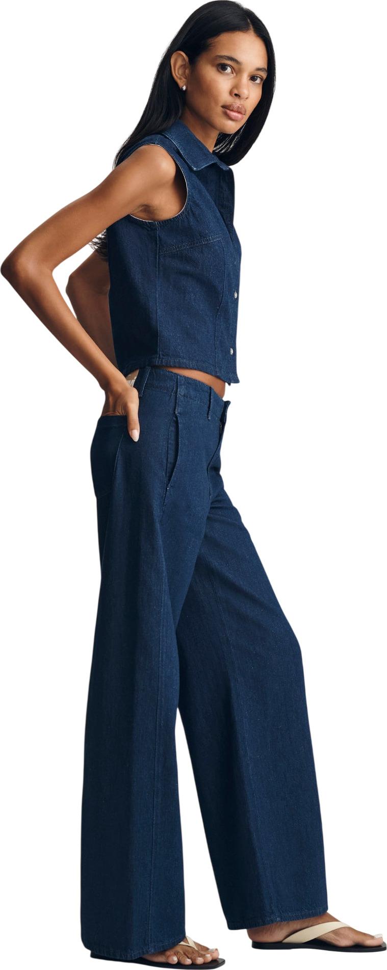 Product gallery image number 6 for product Jean chino à jambe large Siena - Femme