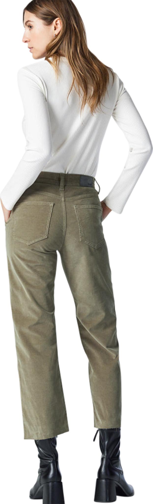 Numéro de l'image de la galerie de produits 2 pour le produit Pantalon en velours côtelé à jambe droite avec poche avant Shelia - Femme