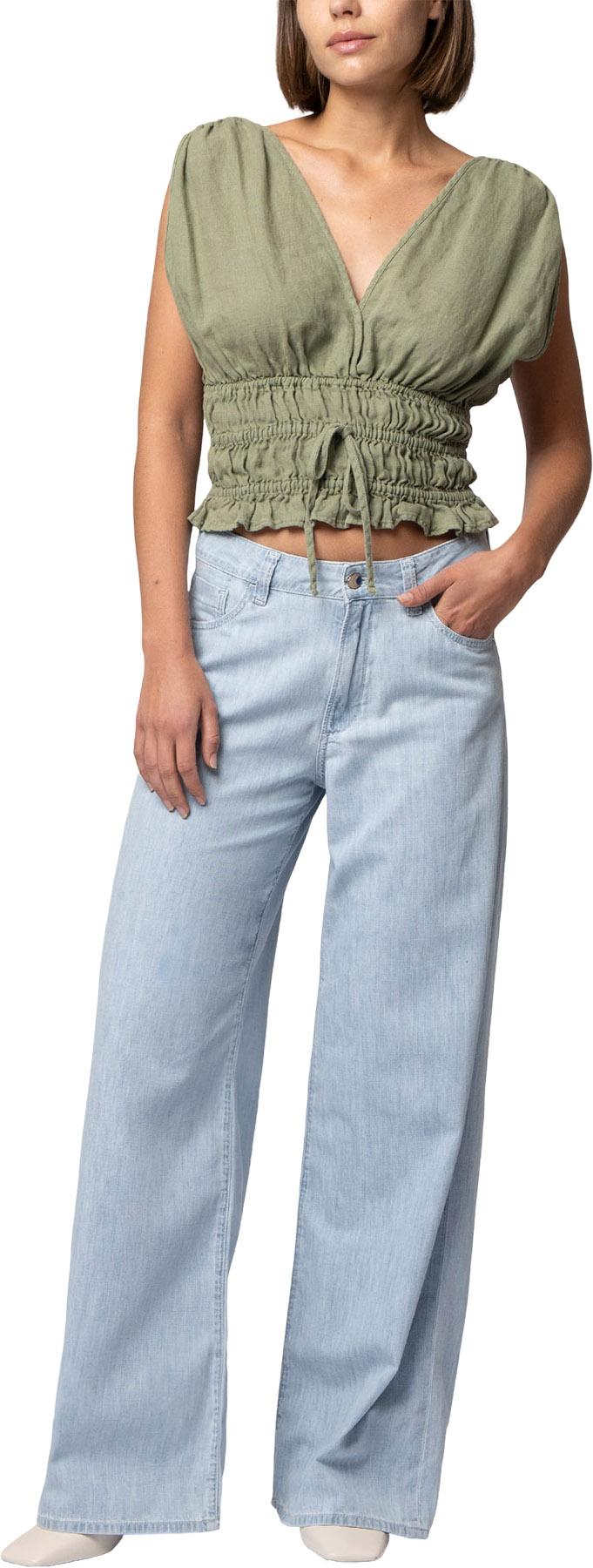 Numéro de l'image de la galerie de produits 3 pour le produit Camisole en lin étagée à col en V - Femme