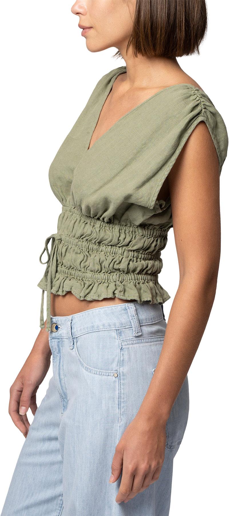 Numéro de l'image de la galerie de produits 4 pour le produit Camisole en lin étagée à col en V - Femme