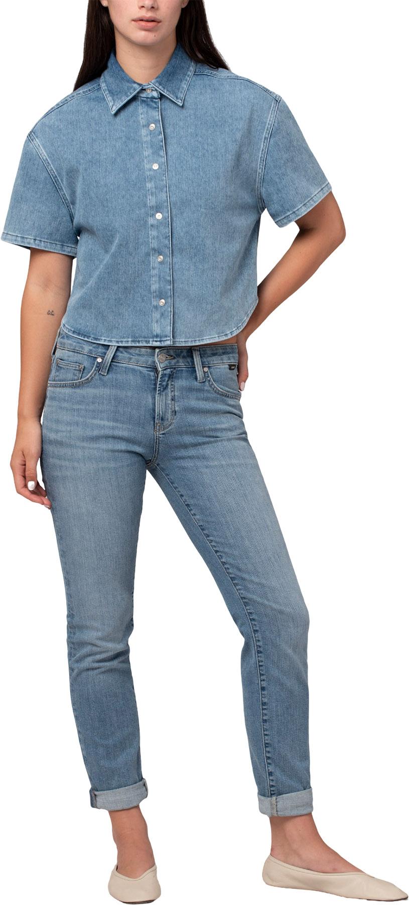 Product gallery image number 4 for product Chemise en denim à manches courtes Jessie - Femme