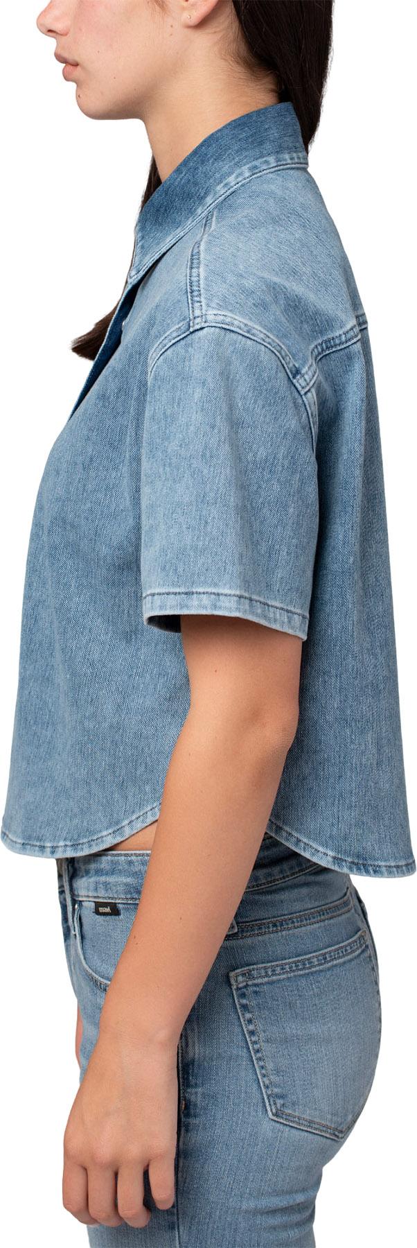 Product gallery image number 5 for product Chemise en denim à manches courtes Jessie - Femme